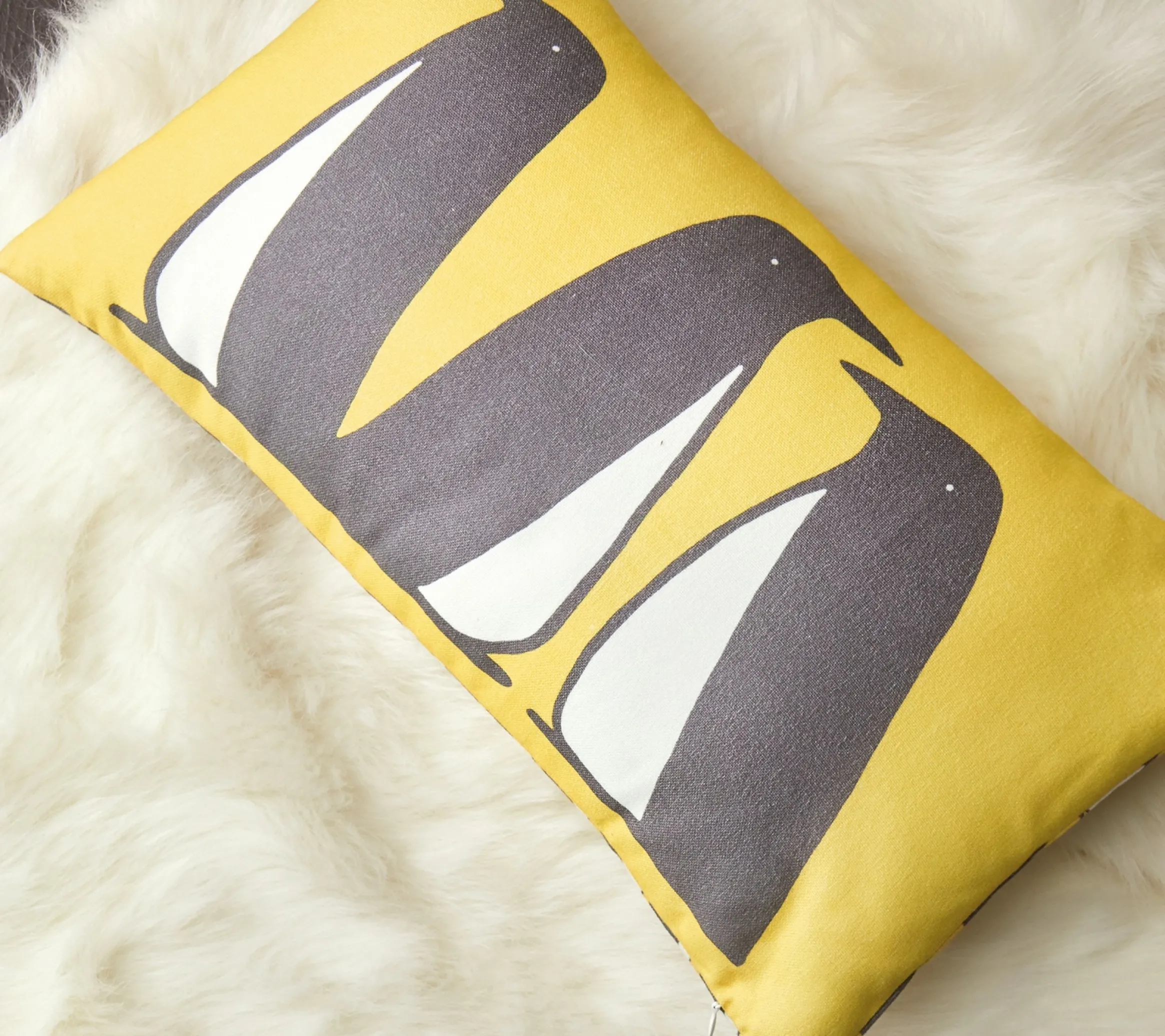 ENSEMBLE ENVELOPPE COUSSIN PINGOUINS MIEL