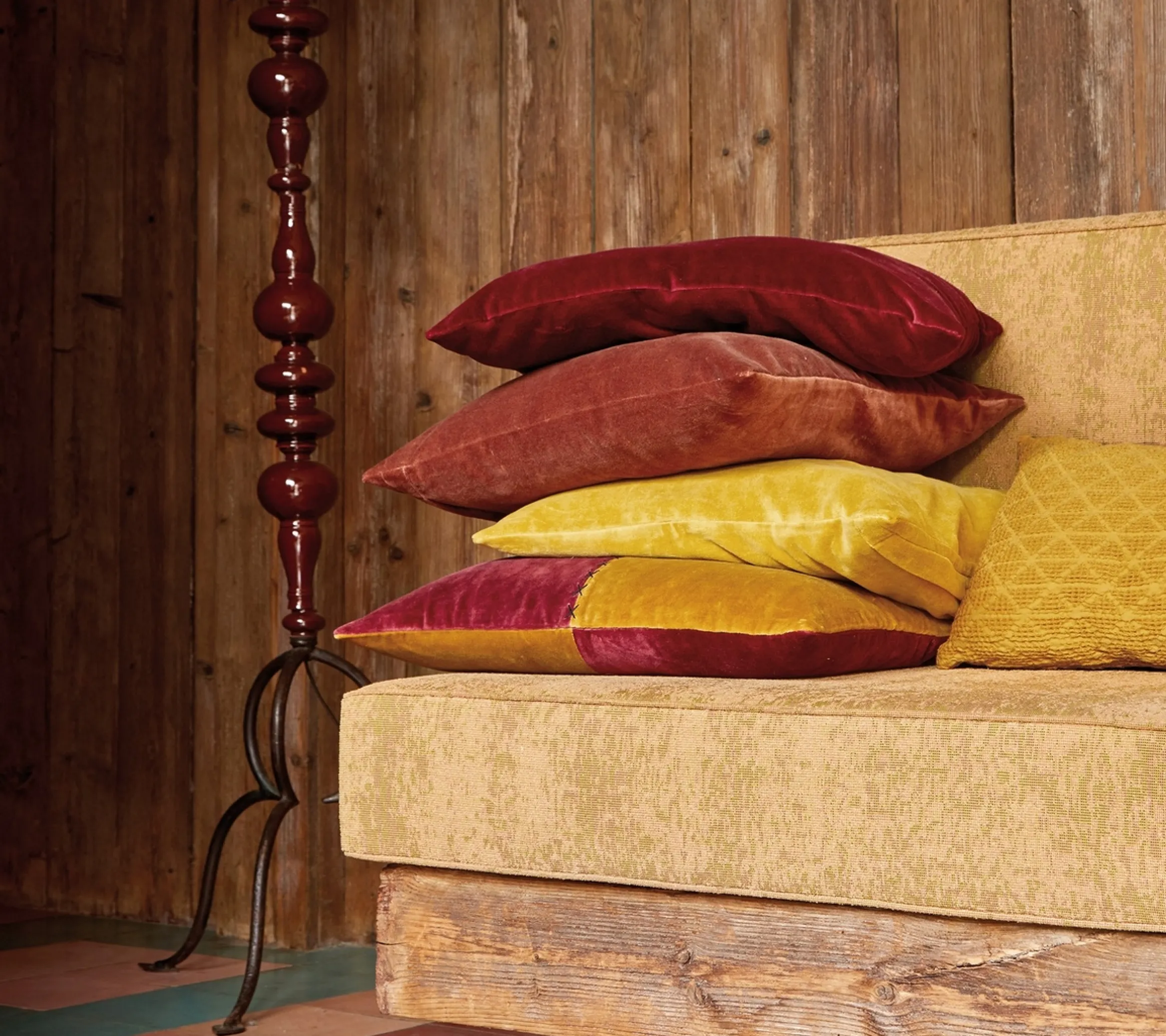 ENSEMBLE ENVELOPPE COUSSIN PACHA CHATAIGNE