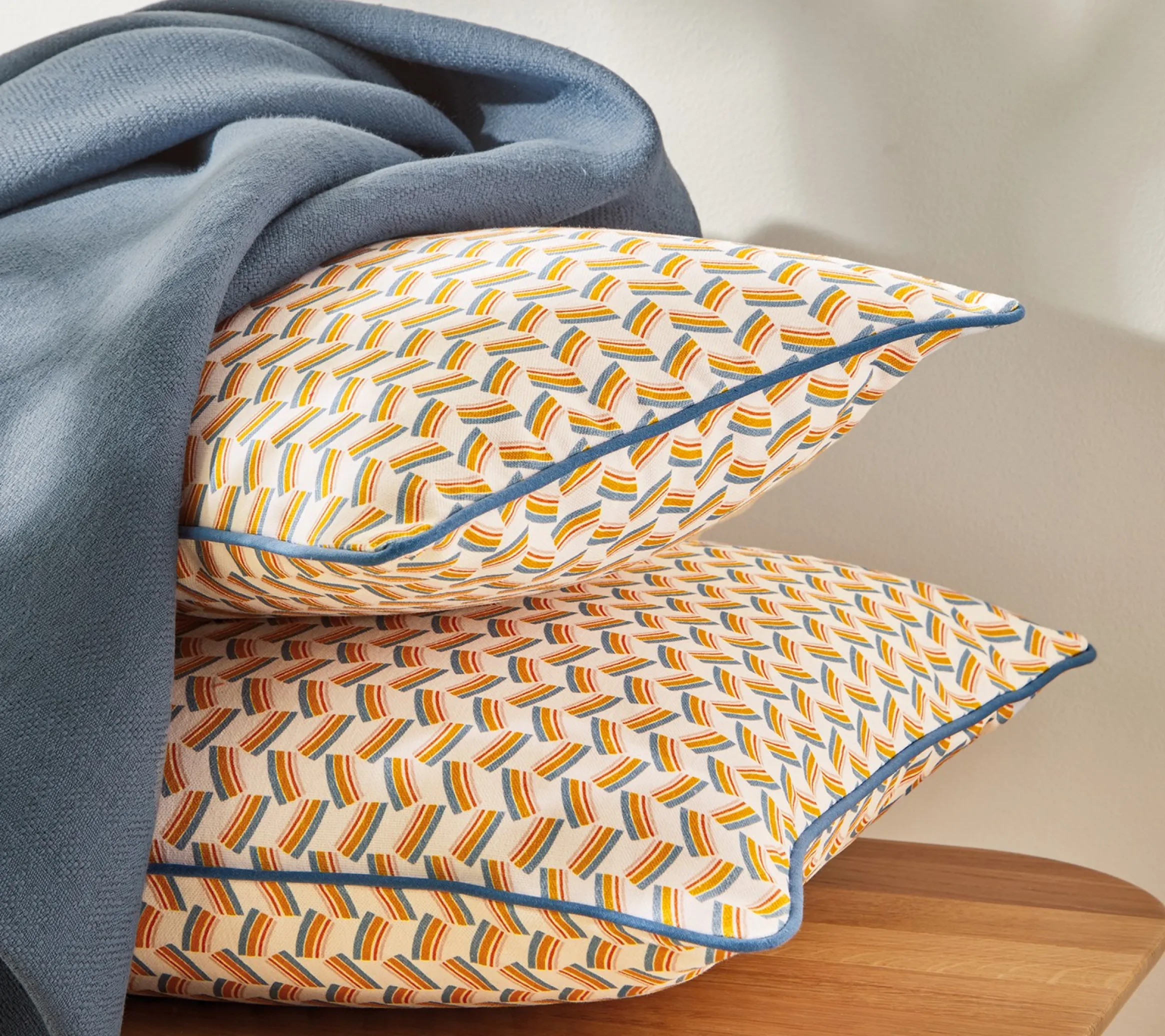 ENSEMBLE ENVELOPPE COUSSIN SWING BLEU PAON