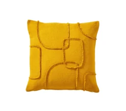 ENSEMBLE ENVELOPPE COUSSIN SIXTIES JAUNE IMPERIAL