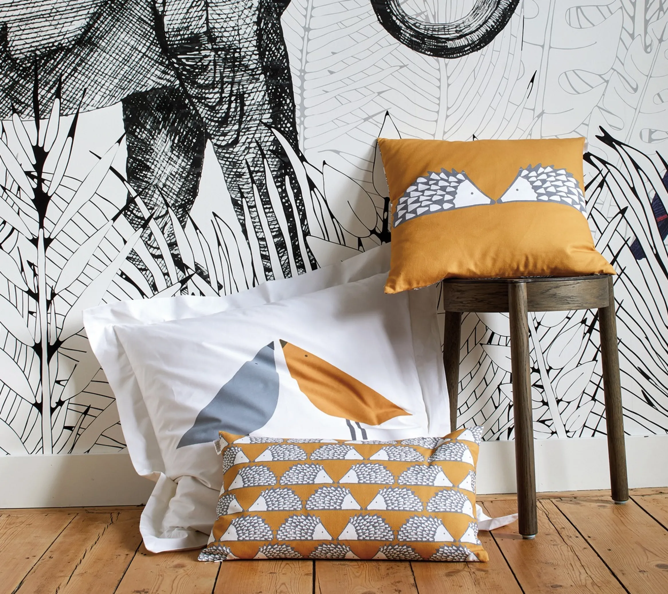 ENSEMBLE ENVELOPPE COUSSIN SPIKE CARAMEL