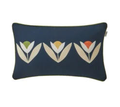 ENSEMBLE ENVELOPPE COUSSIN TULIPES NUIT