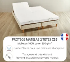 FORME HOUSSE 2 TETES UNI QUALITE C35 BLANC