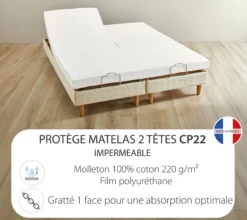FORME HOUSSE 2 TETES UNI QUALITE CP22 BLANC