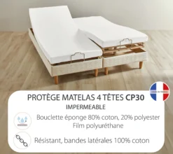 FORME HOUSSE 4 TETES UNI QUALITE CP30 BLANC