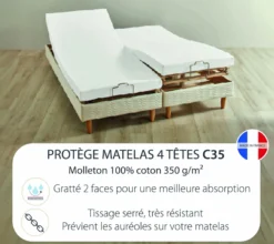 FORME HOUSSE 4 TETES UNI QUALITE C35 BLANC