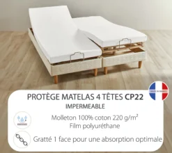 FORME HOUSSE 4 TETES UNI QUALITE CP22 BLANC