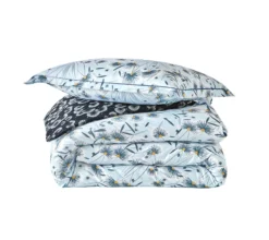 HOUSSE DE COUETTE FLOREA BLEU CELESTE