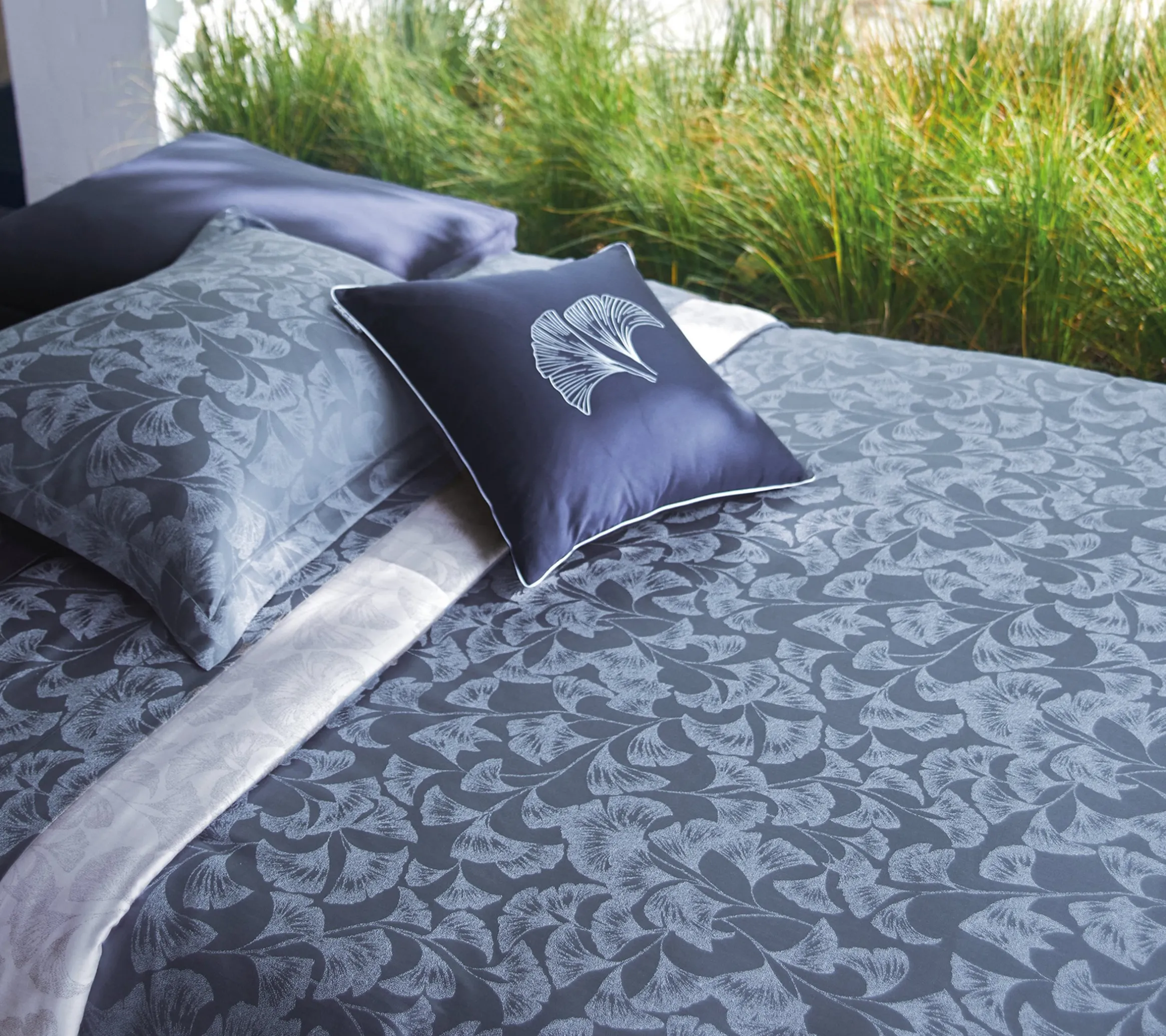 HOUSSE DE COUETTE GINGKO BLEU CORINTHE