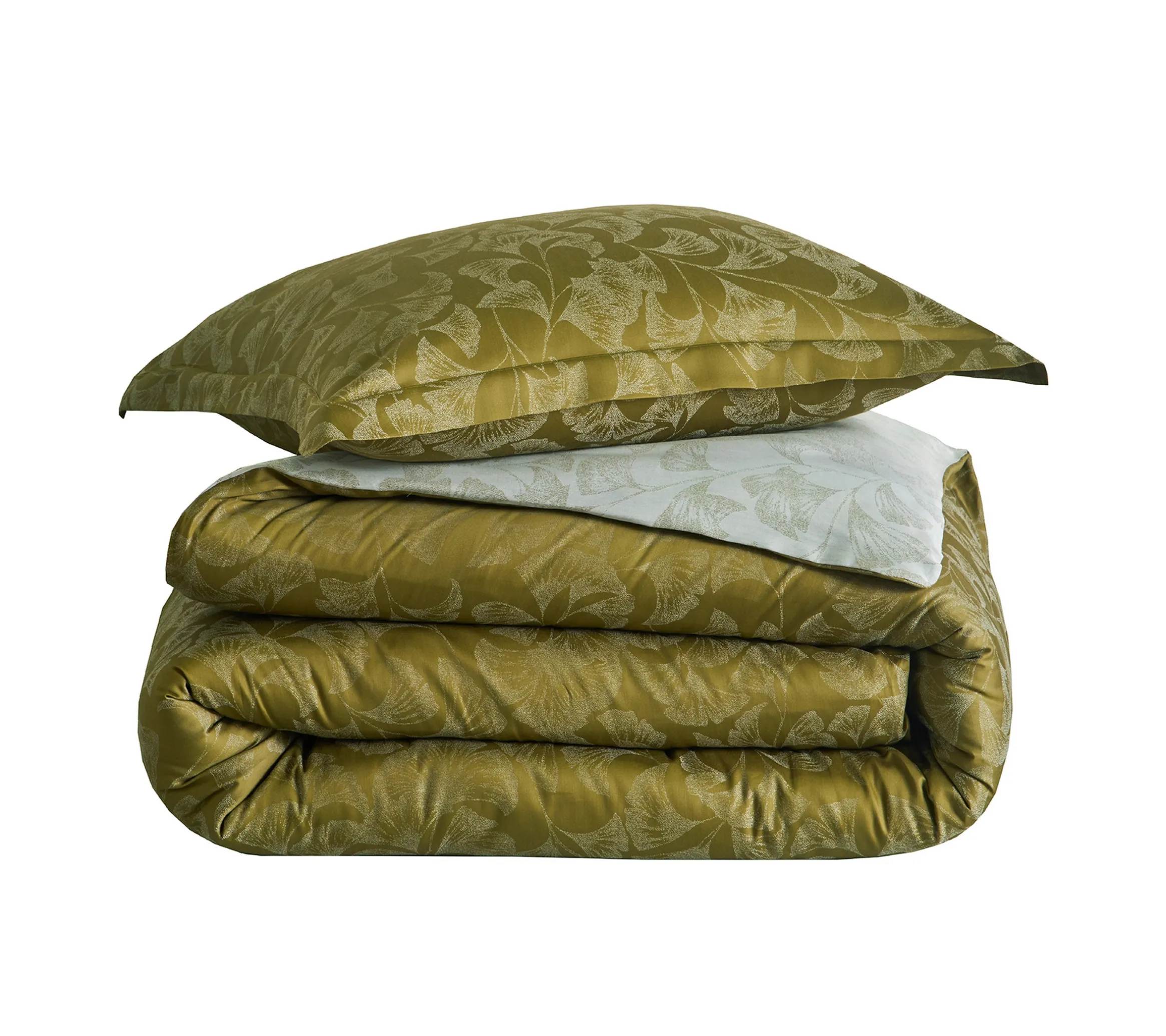 HOUSSE DE COUETTE GINGKO OLIVE