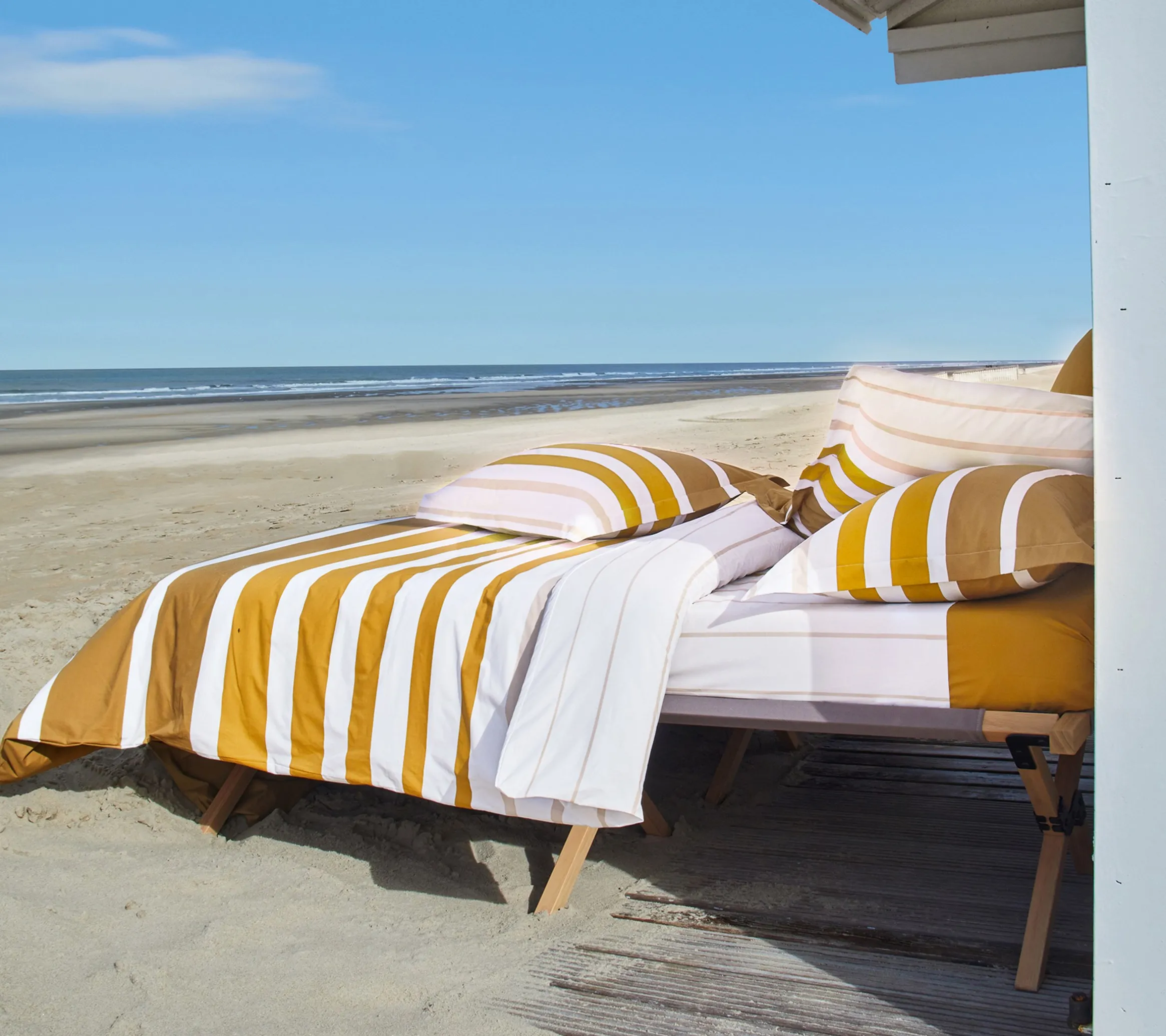 HOUSSE DE COUETTE GRAND LARGE OCRE
