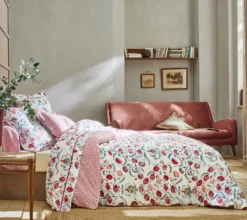 HOUSSE DE COUETTE JARDIN ORIENTAL CARMIN