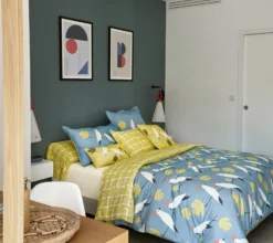 HOUSSE DE COUETTE LOVE BIRDS DENIM