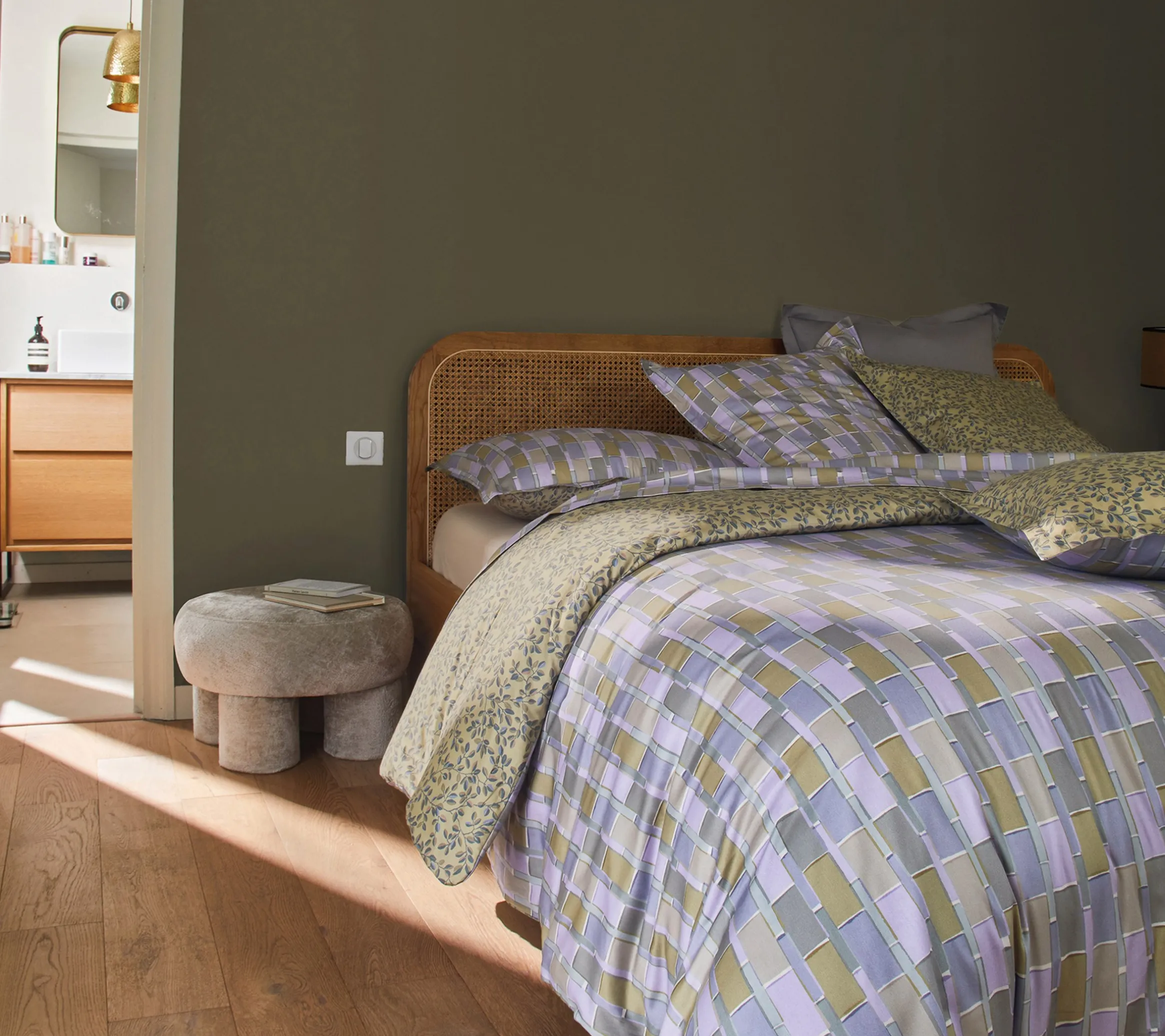 HOUSSE DE COUETTE MIX AND MATCH LILAS