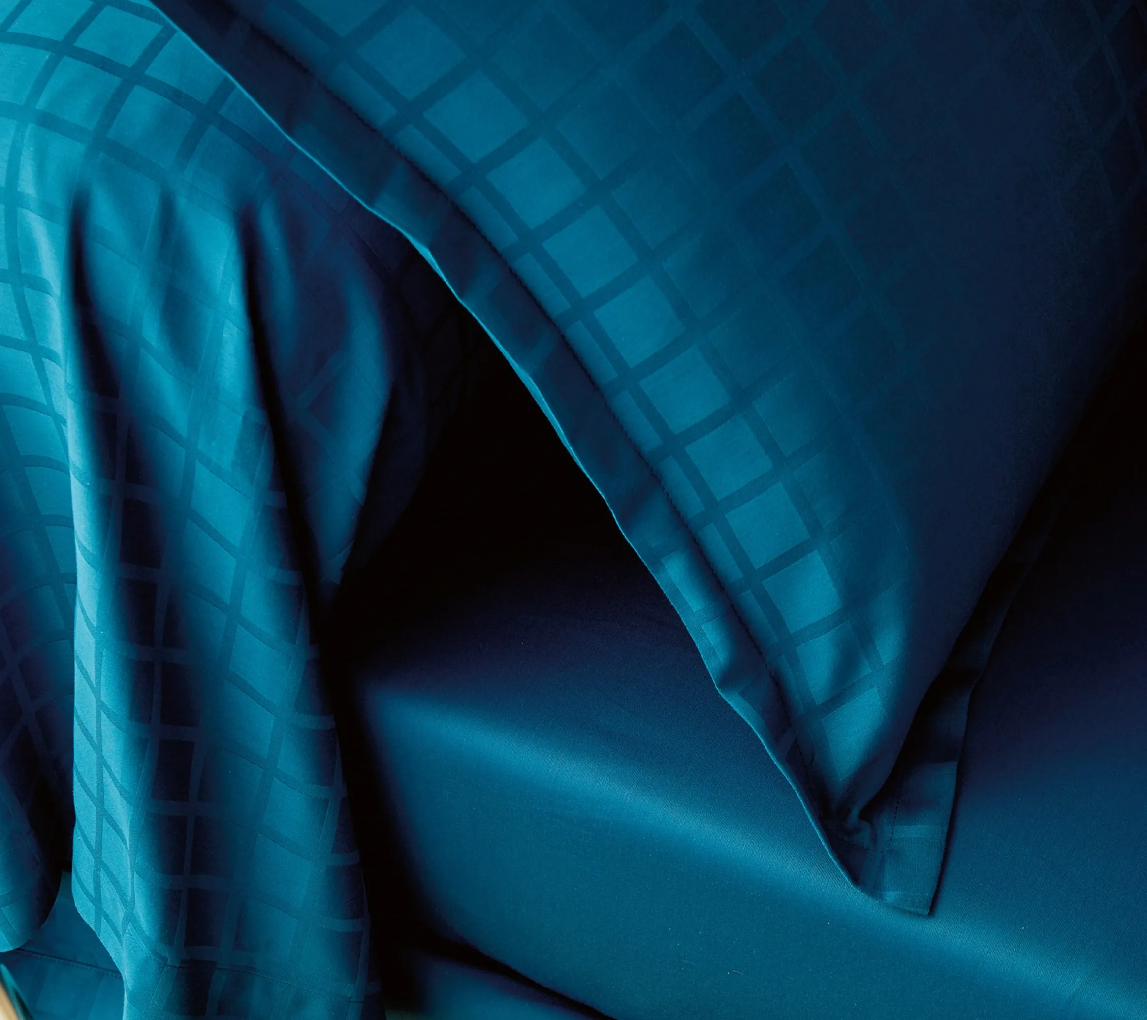 HOUSSE DE COUETTE PALACE BLEU PAON