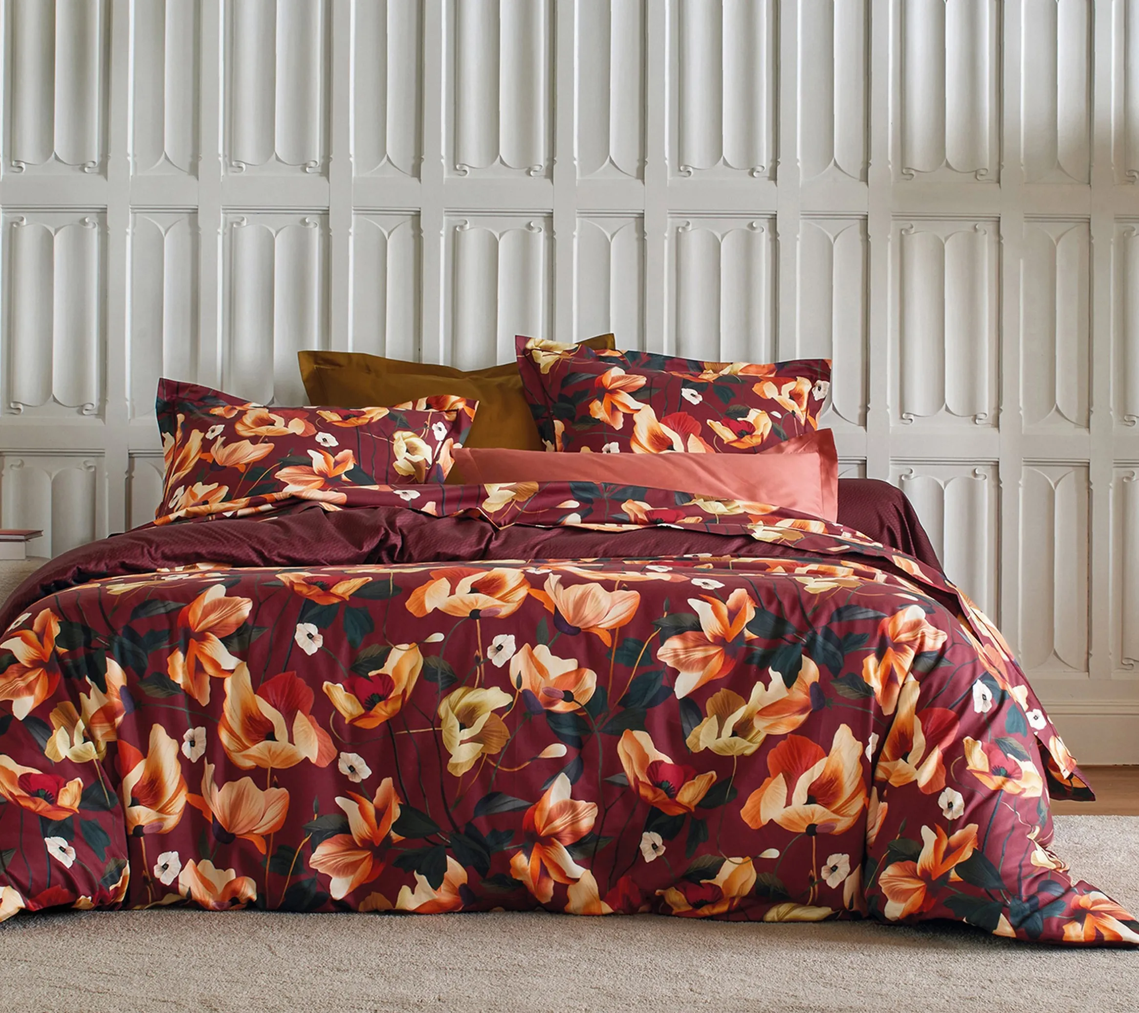 HOUSSE DE COUETTE RHAPSODIE GRENAT