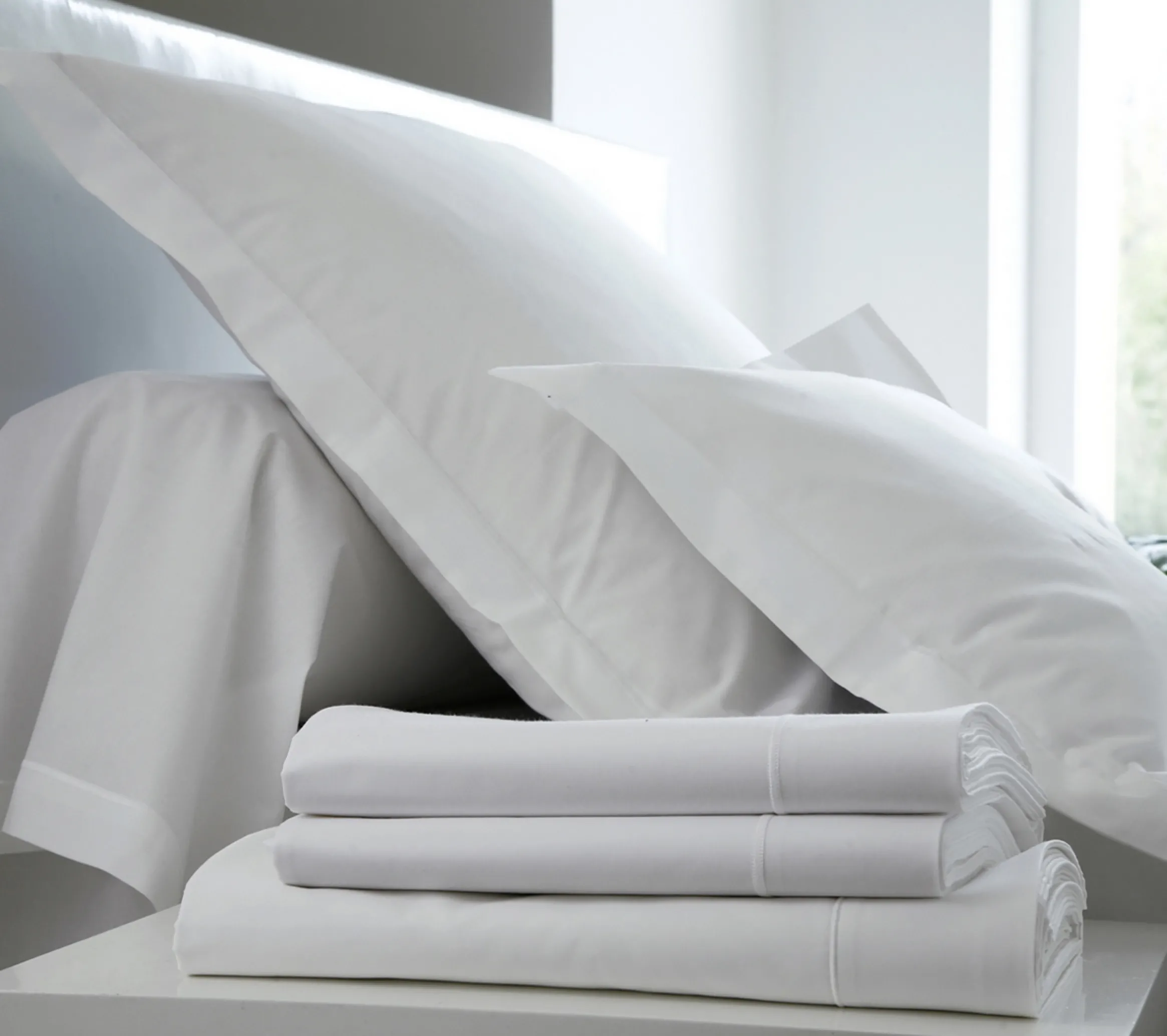 HOUSSE DE COUETTE UNI COTON BLANC
