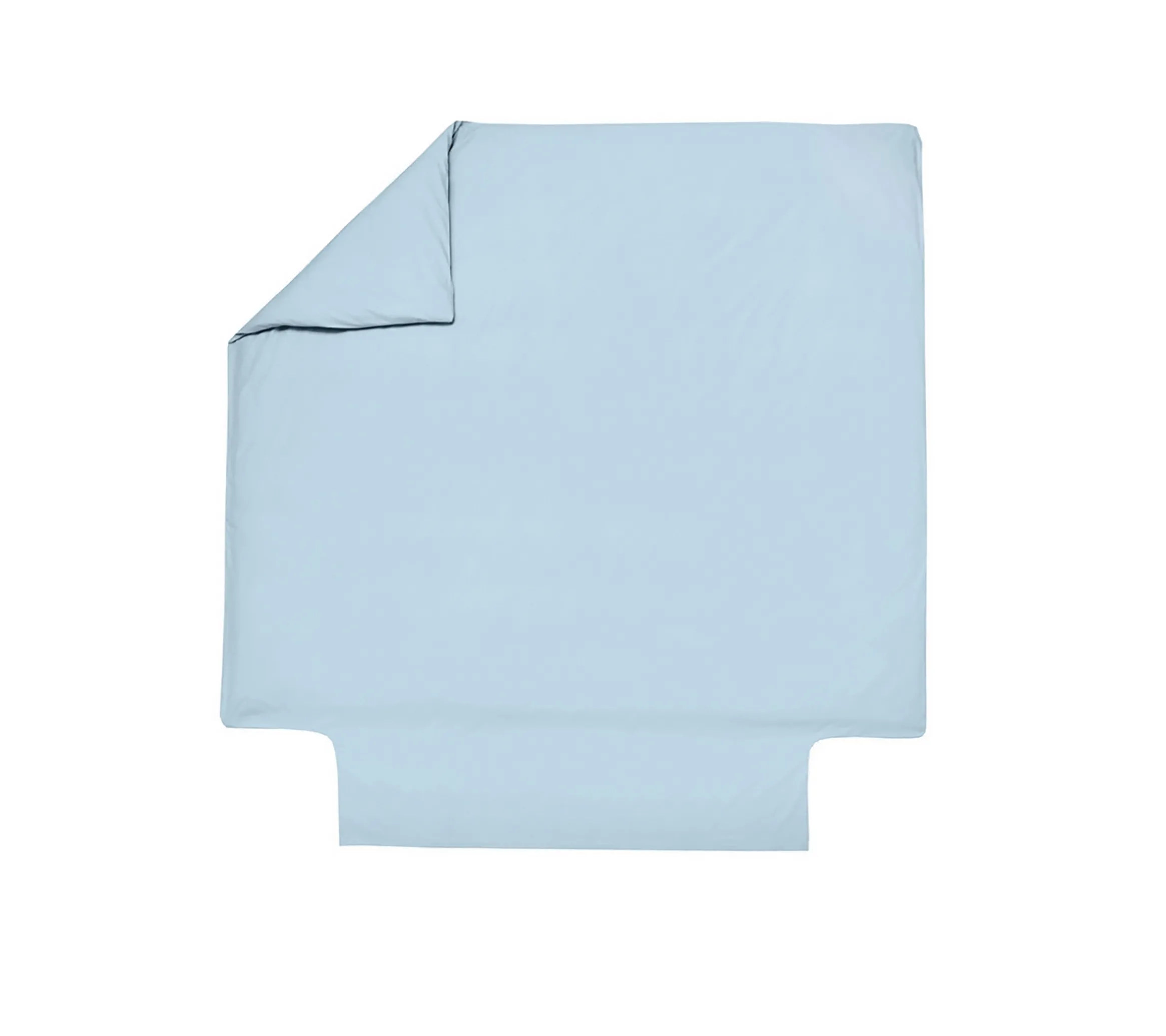 HOUSSE DE COUETTE UNI COTON BLEU CIEL