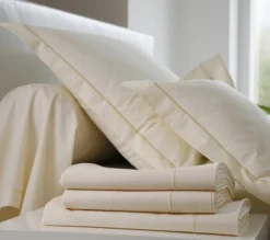 HOUSSE DE COUETTE UNI COTON COQUILLE