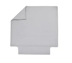 HOUSSE DE COUETTE UNI COTON PERLE