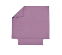 HOUSSE DE COUETTE UNI COTON PRUNE