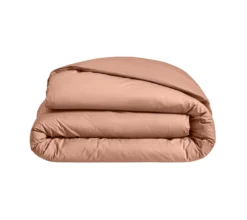 HOUSSE DE COUETTE UNI PERCALE POUDRE