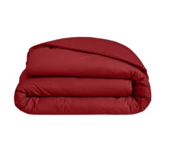 HOUSSE DE COUETTE UNI PERCALE RUBIS