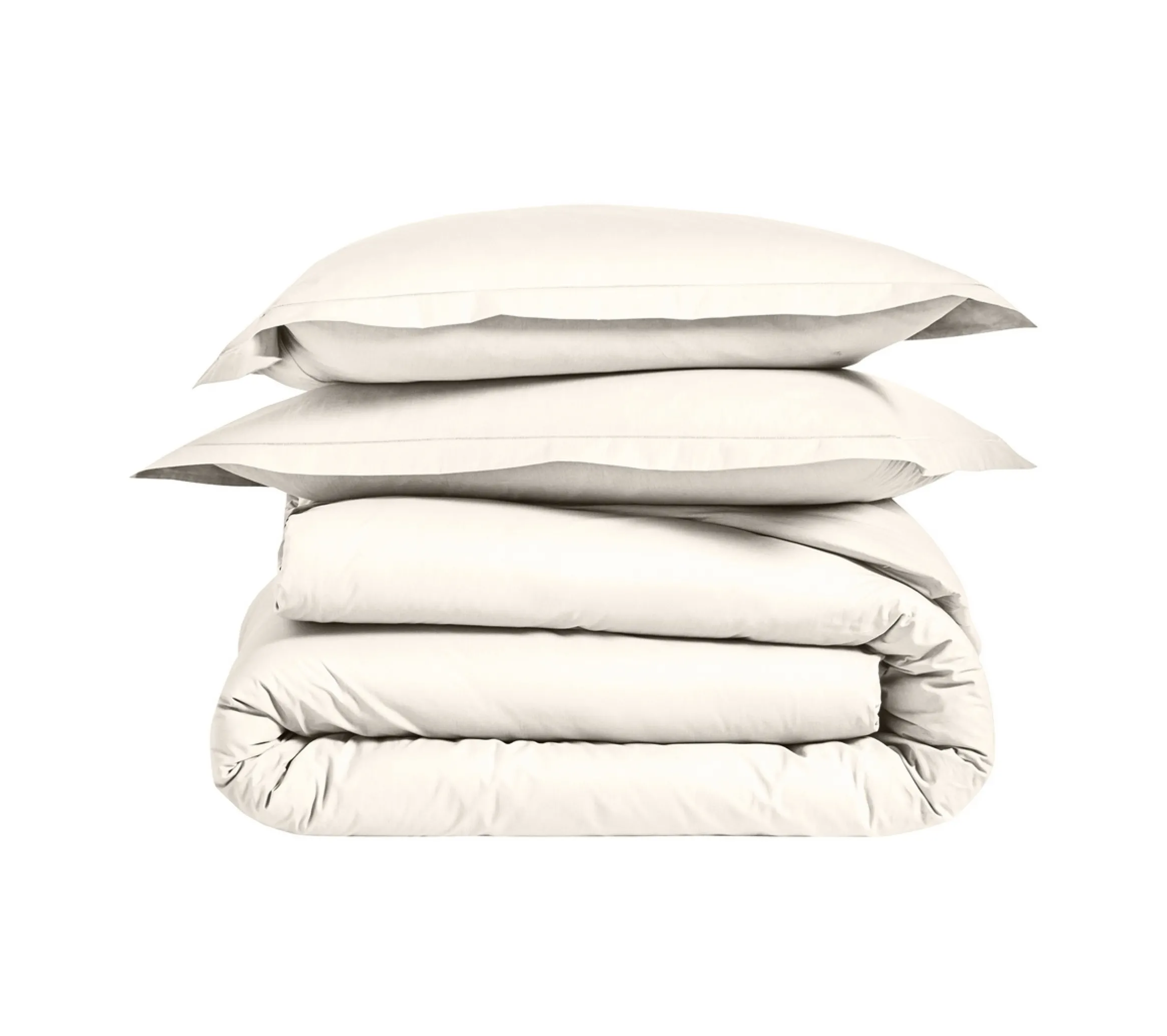 HOUSSE DE COUETTE UNI PERCALE NOUGAT