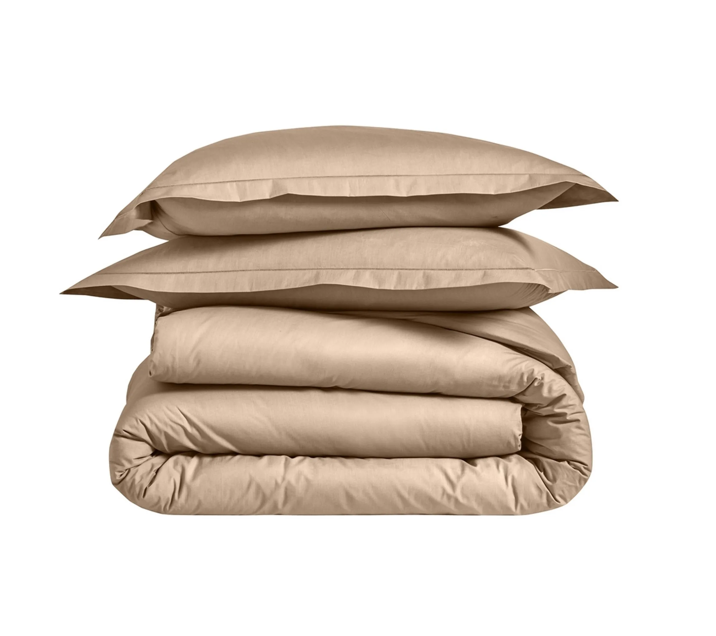 HOUSSE DE COUETTE UNI PERCALE CHANVRE