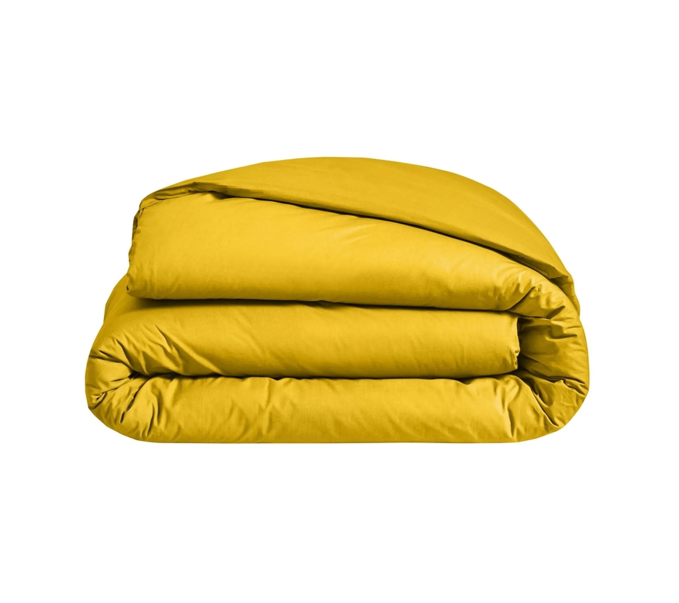 HOUSSE DE COUETTE UNI PERCALE CURRY