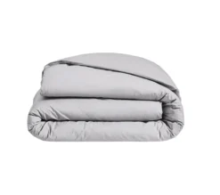 HOUSSE DE COUETTE UNI PERCALE PLATINE