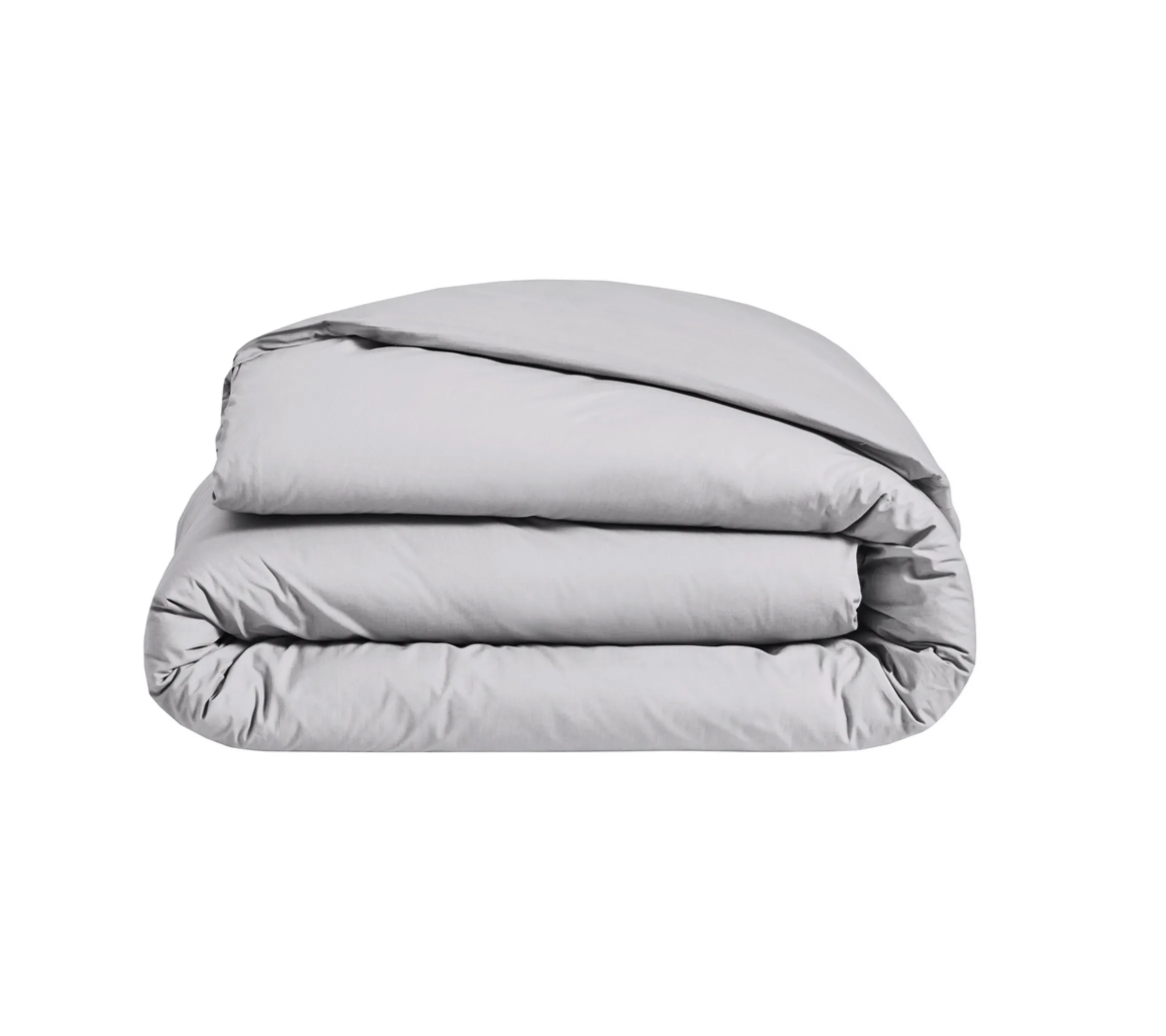 HOUSSE DE COUETTE UNI PERCALE PLATINE