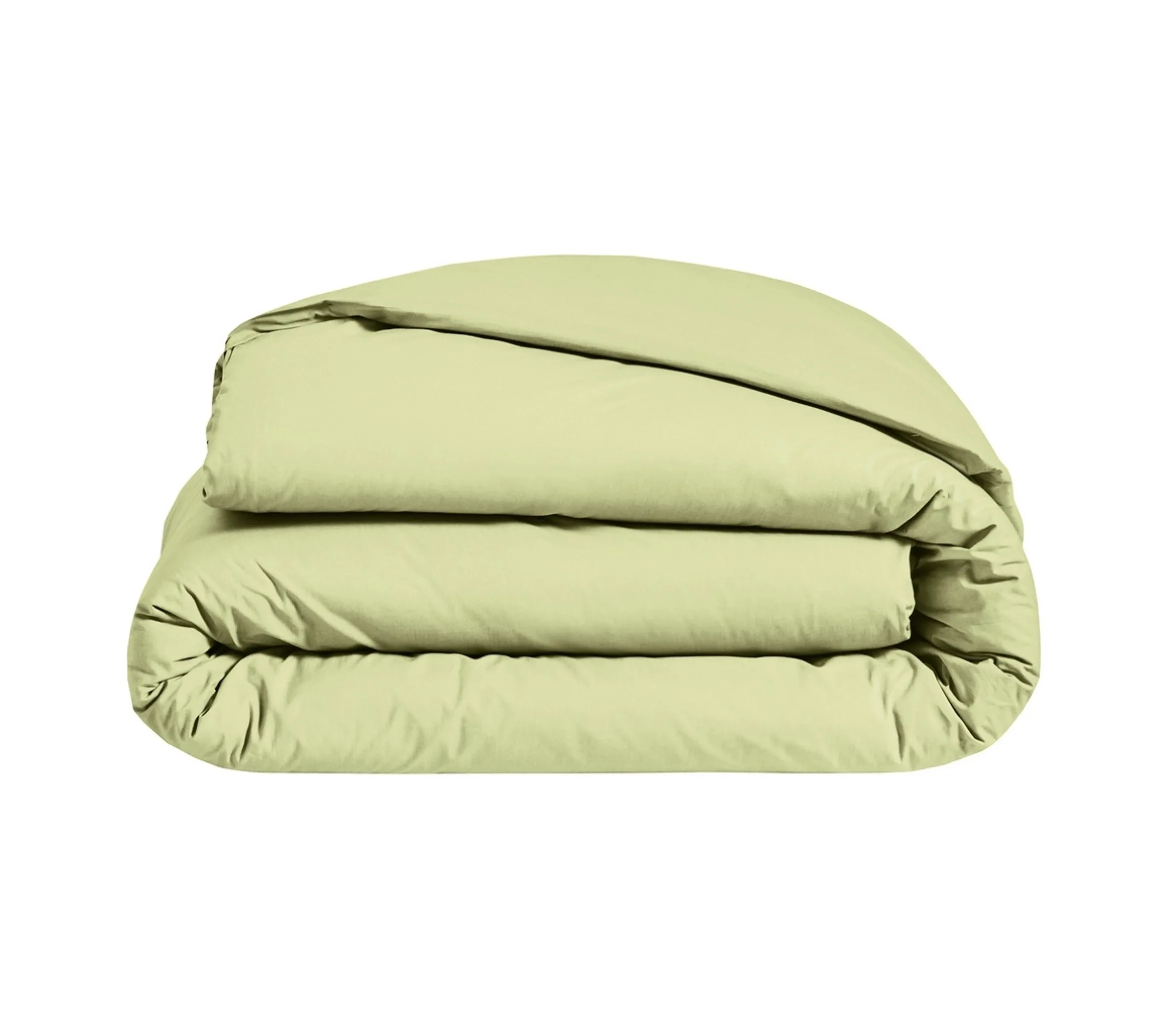 HOUSSE DE COUETTE UNI PERCALE ANIS