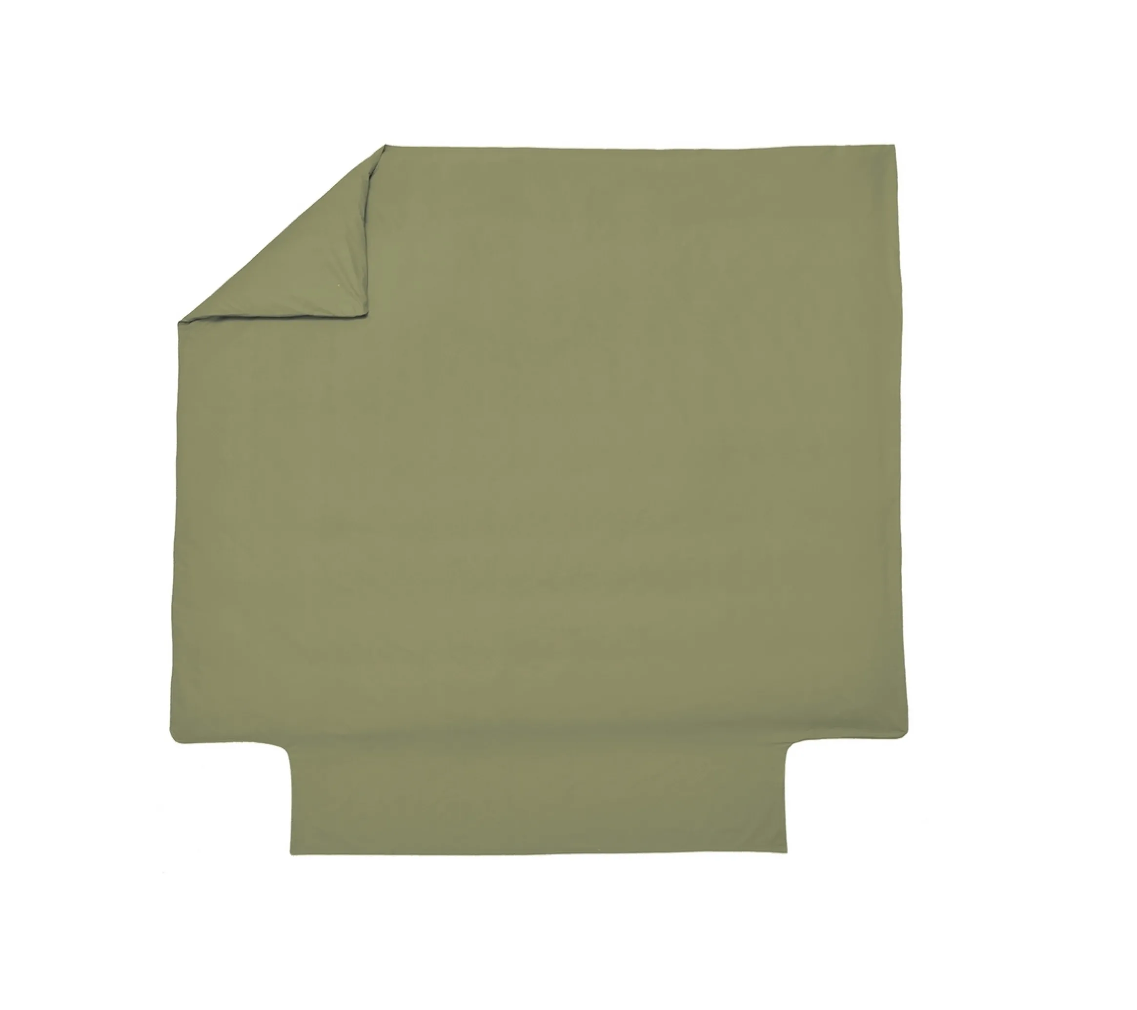 HOUSSE DE COUETTE UNI PERCALE KAKI