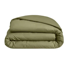 HOUSSE DE COUETTE UNI PERCALE KAKI