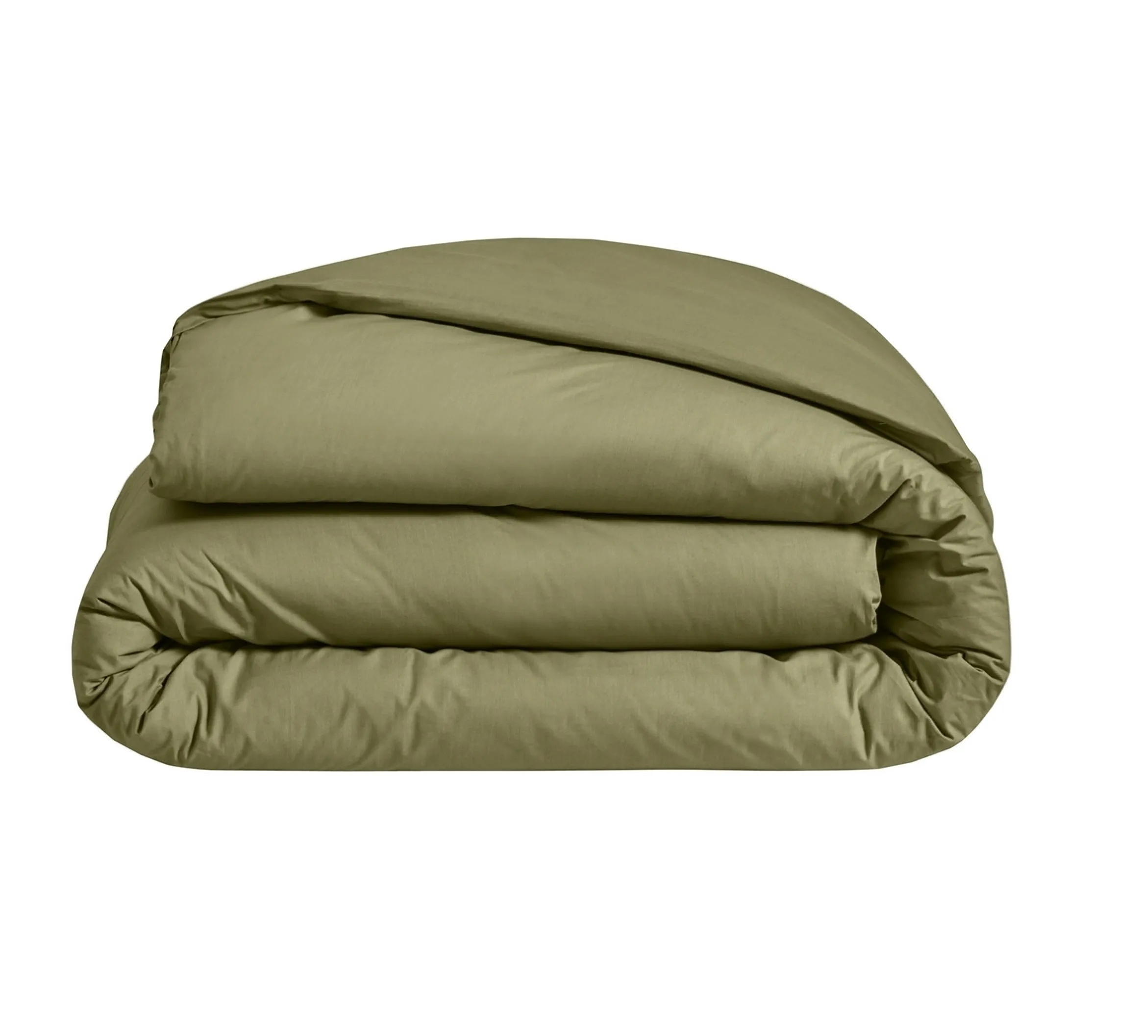 HOUSSE DE COUETTE UNI PERCALE KAKI