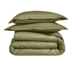 HOUSSE DE COUETTE UNI PERCALE KAKI