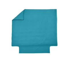 HOUSSE DE COUETTE UNI PERCALE BLEU CANARD