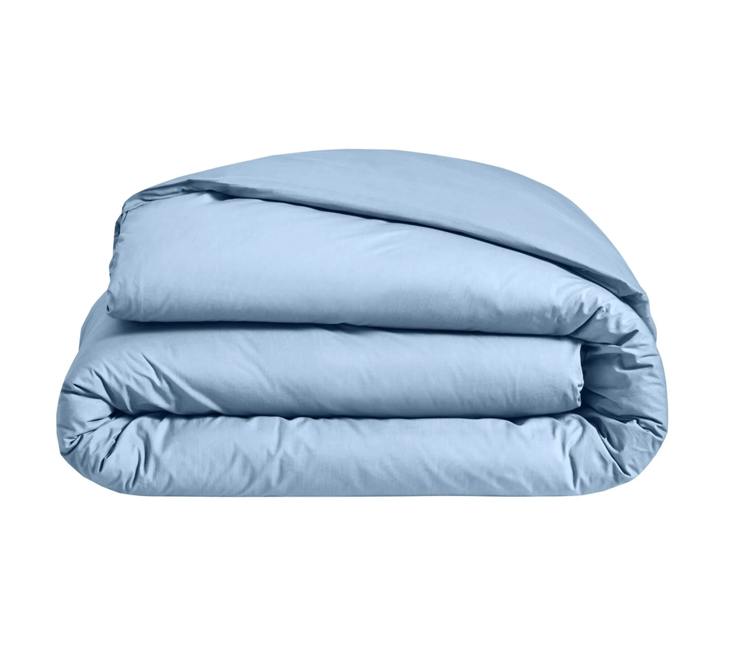 HOUSSE DE COUETTE UNI PERCALE BLEU CIEL