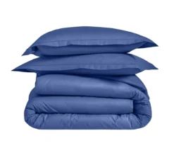 HOUSSE DE COUETTE UNI PERCALE BLEU ROYAL
