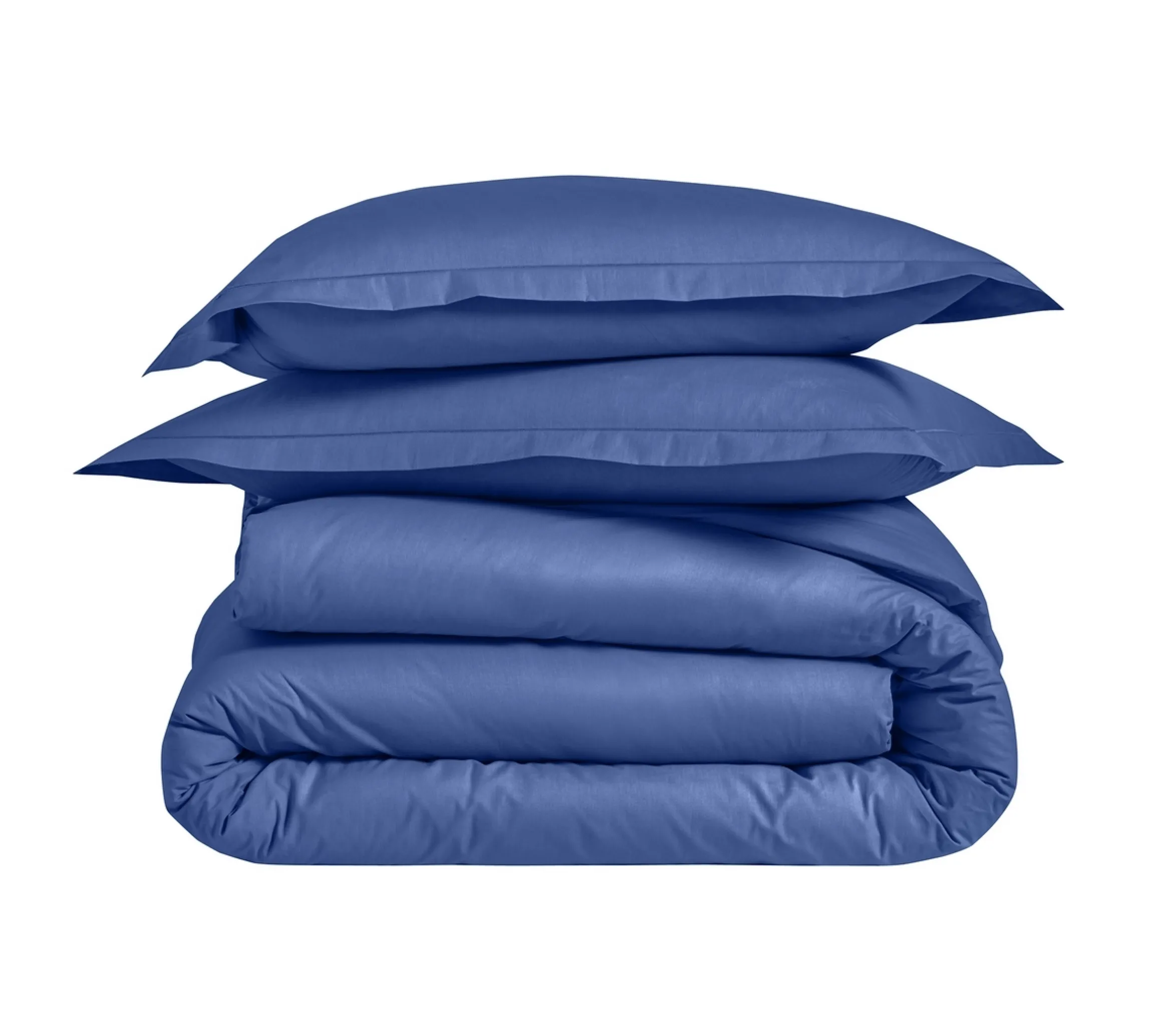 HOUSSE DE COUETTE UNI PERCALE BLEU ROYAL