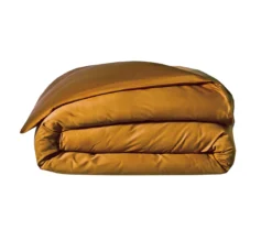 HOUSSE DE COUETTE UNI SATIN AMBRE