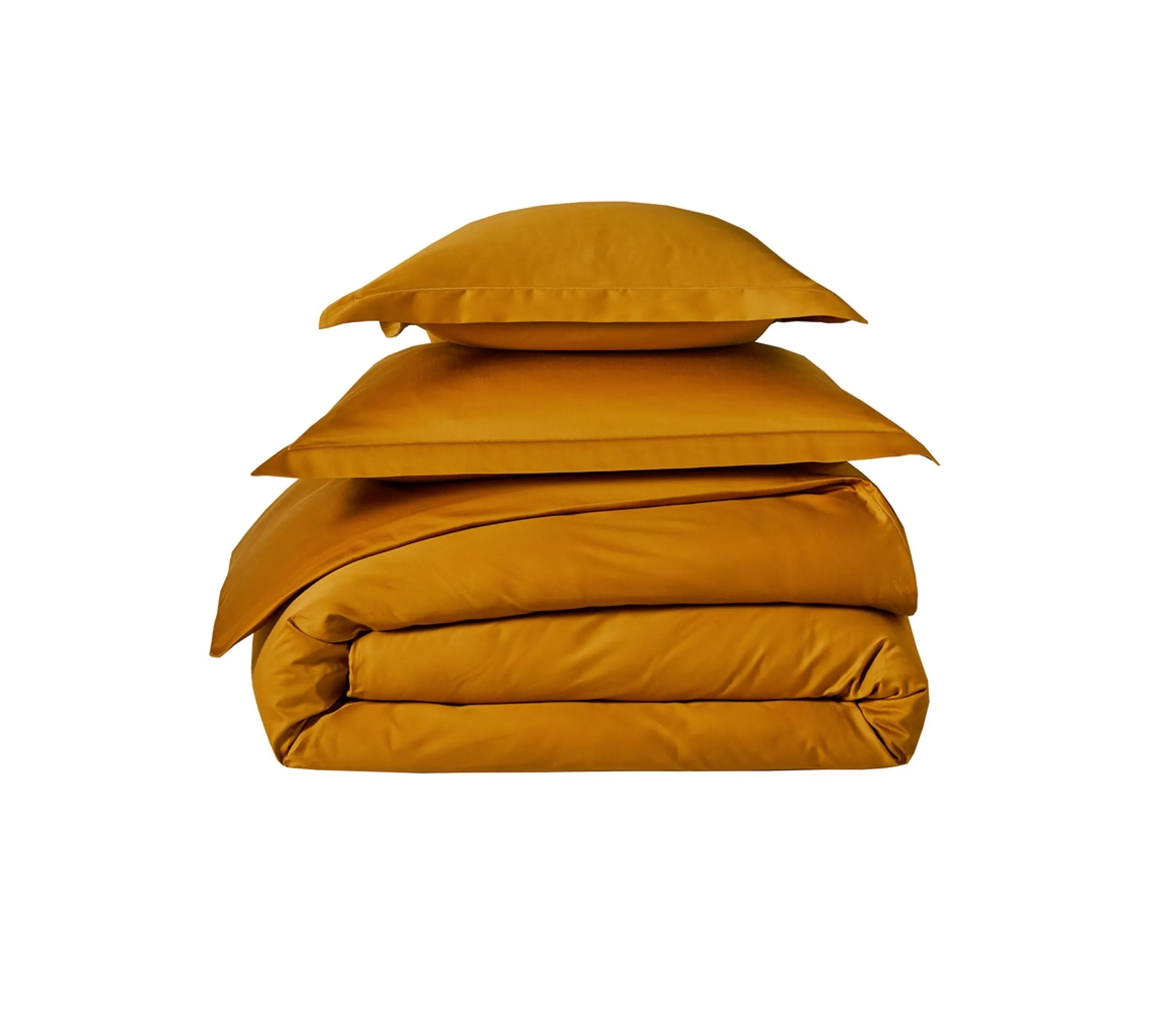 HOUSSE DE COUETTE UNI SATIN AMBRE