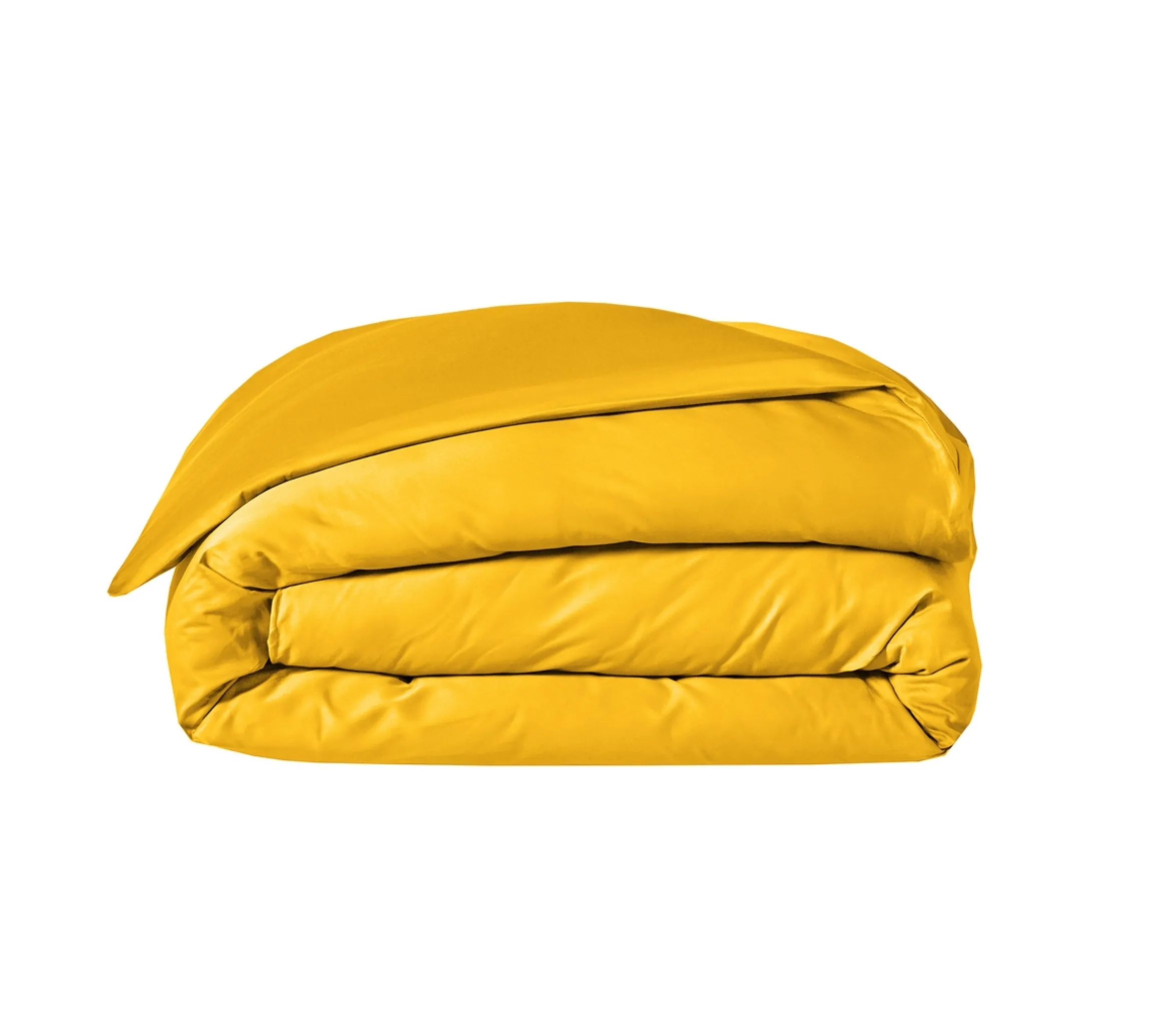 HOUSSE DE COUETTE UNI SATIN JAUNE IMPERIAL