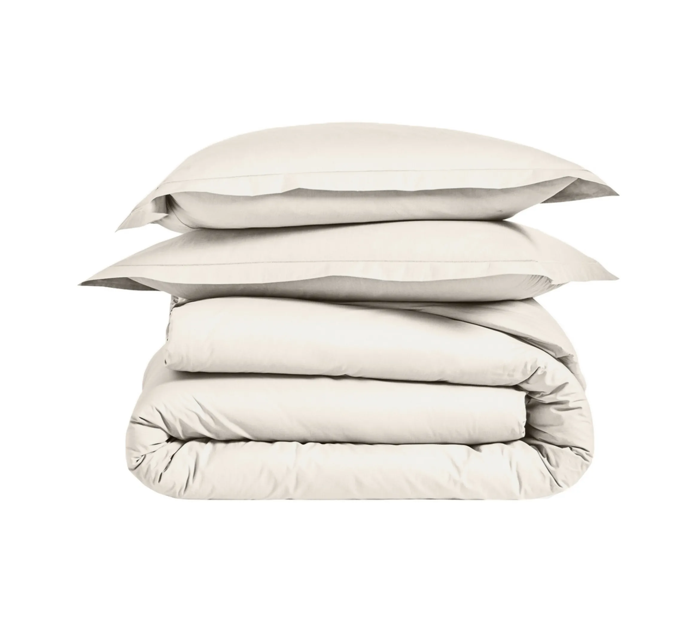 HOUSSE DE COUETTE UNI SATIN NATUREL