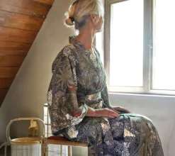 KIMONO JARDINS DE BABYLONE INDIGO