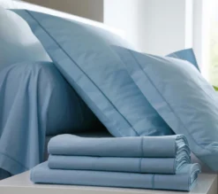 TRAVERSIN UNI COTON BLEU CIEL