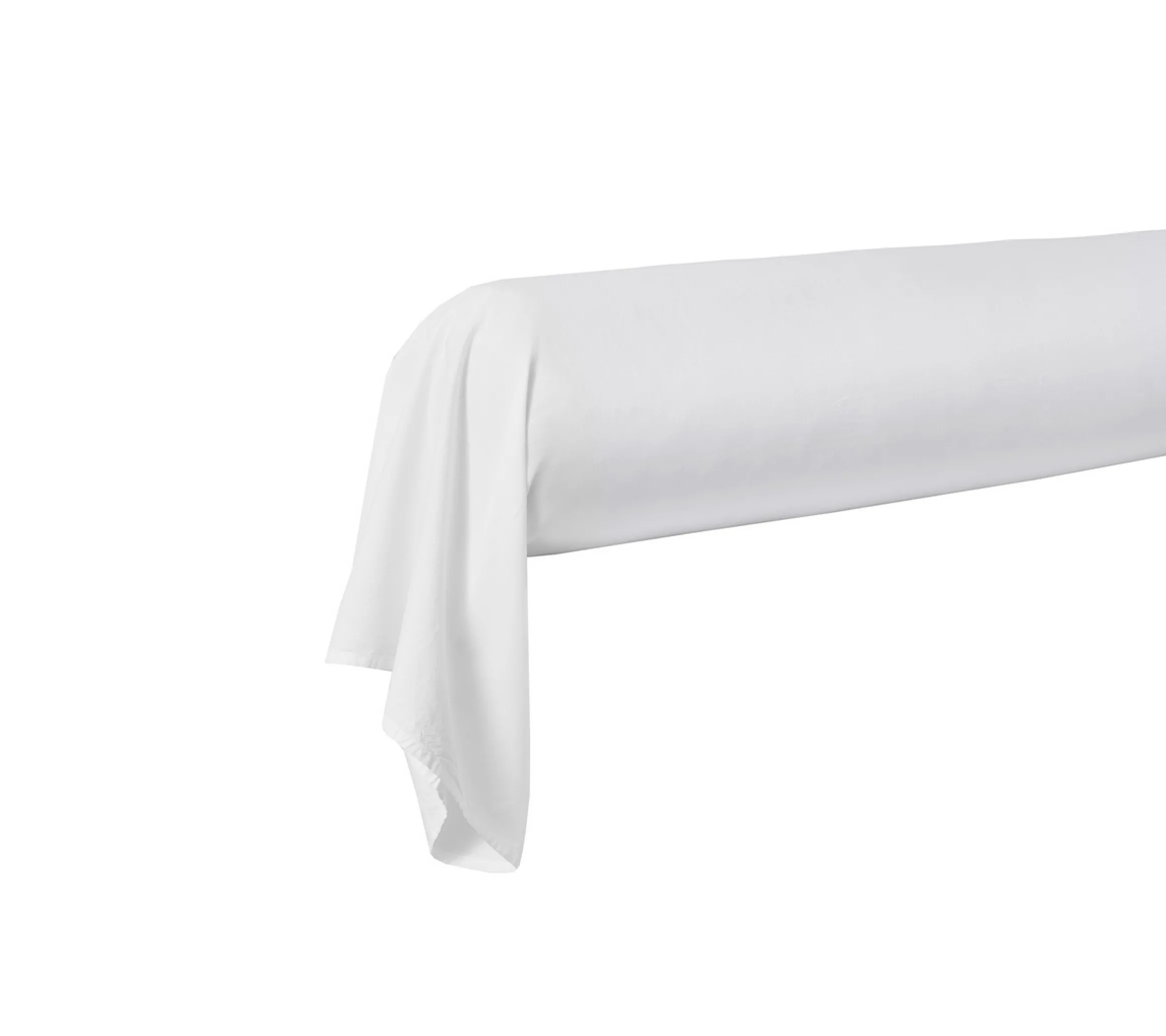 TRAVERSIN UNI PERCALE BLANC