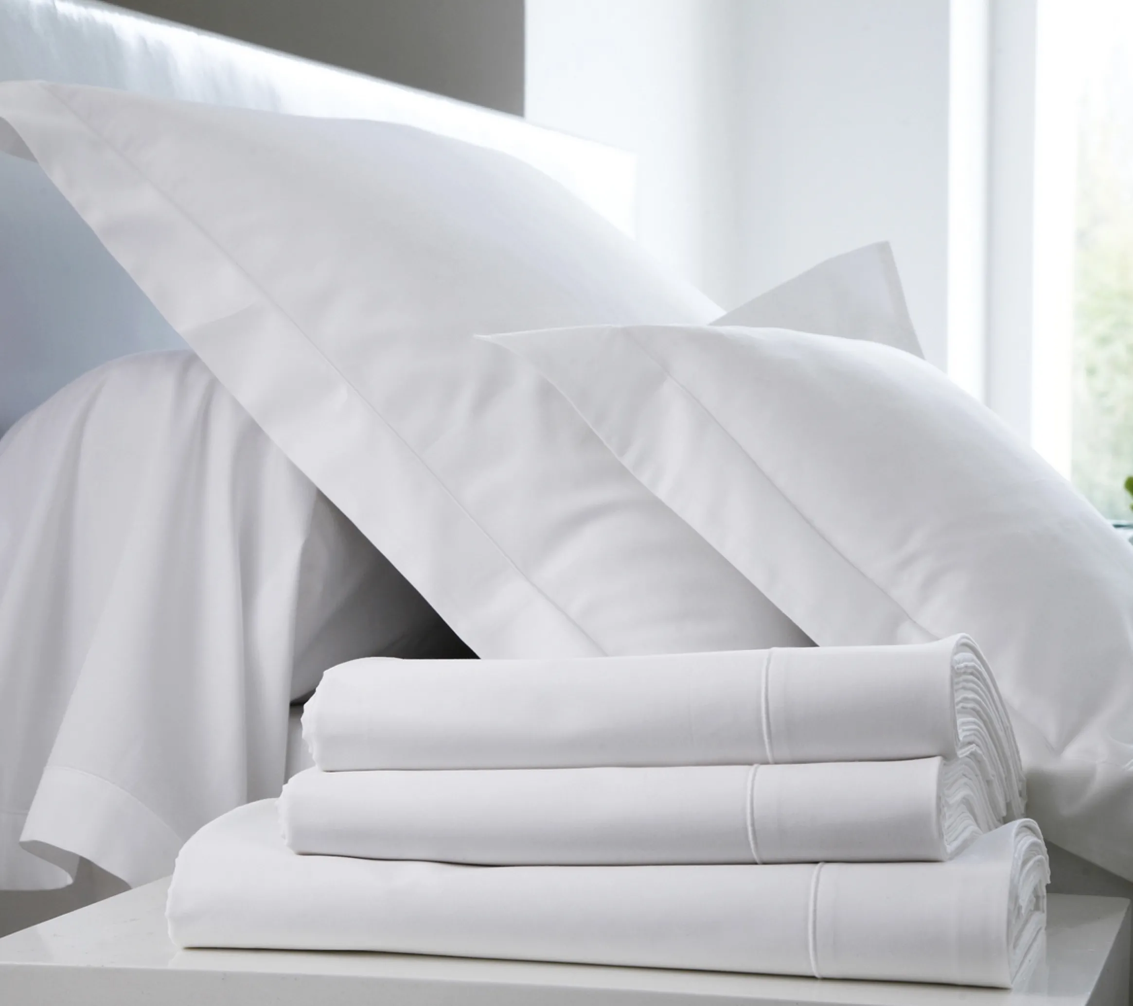 TRAVERSIN UNI SATIN BLANC